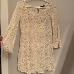 Cream crochet dress!